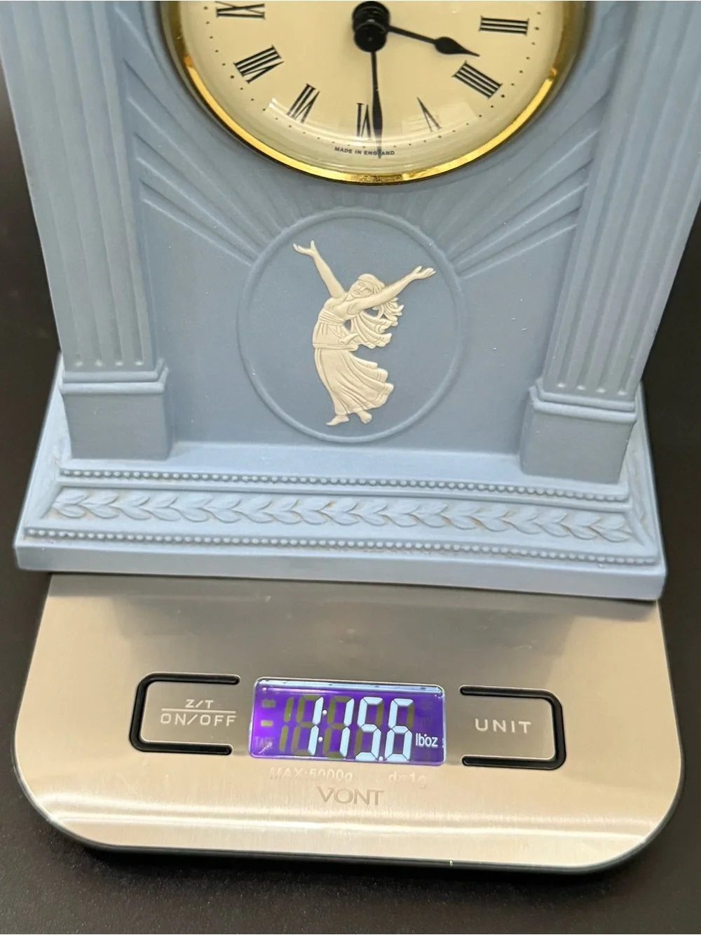 Vintage Y2K 2000 WEDGWOOD Blue Jasperware Millennium Mantel Clock Made England